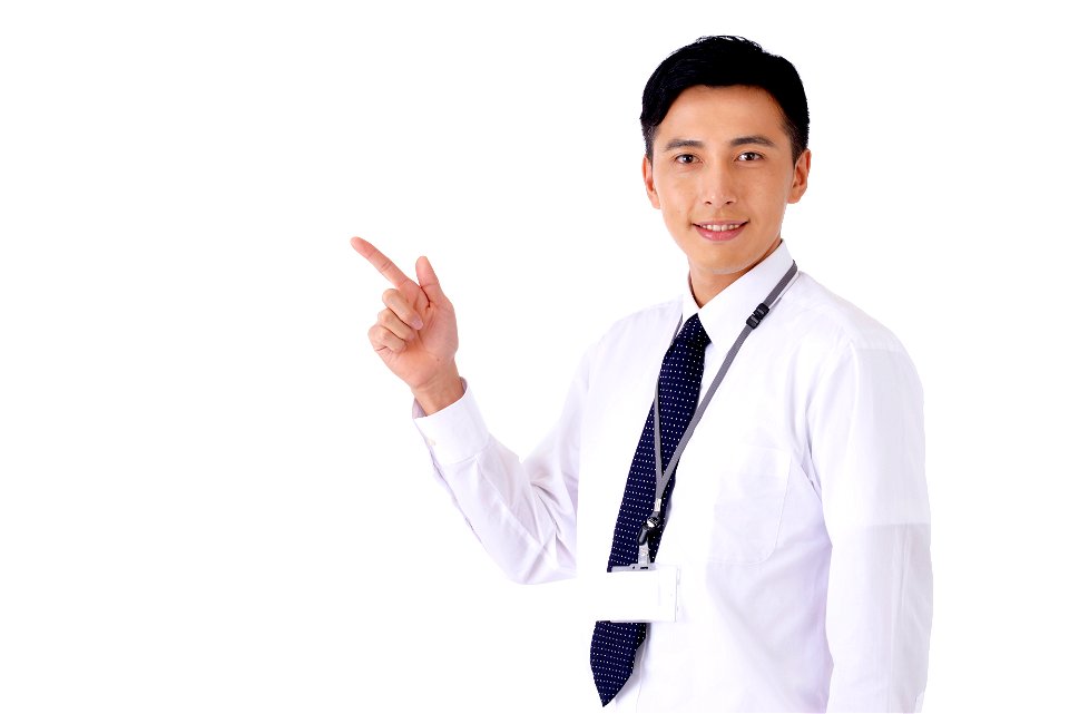 Businessman Pointing