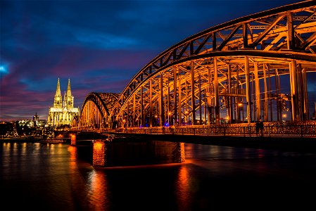 Hohenzollern Bridge Cologne Cathedral photo