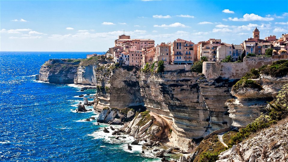 Corsica Cliff Cityscape photo