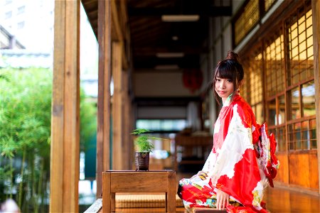 Woman Kimono