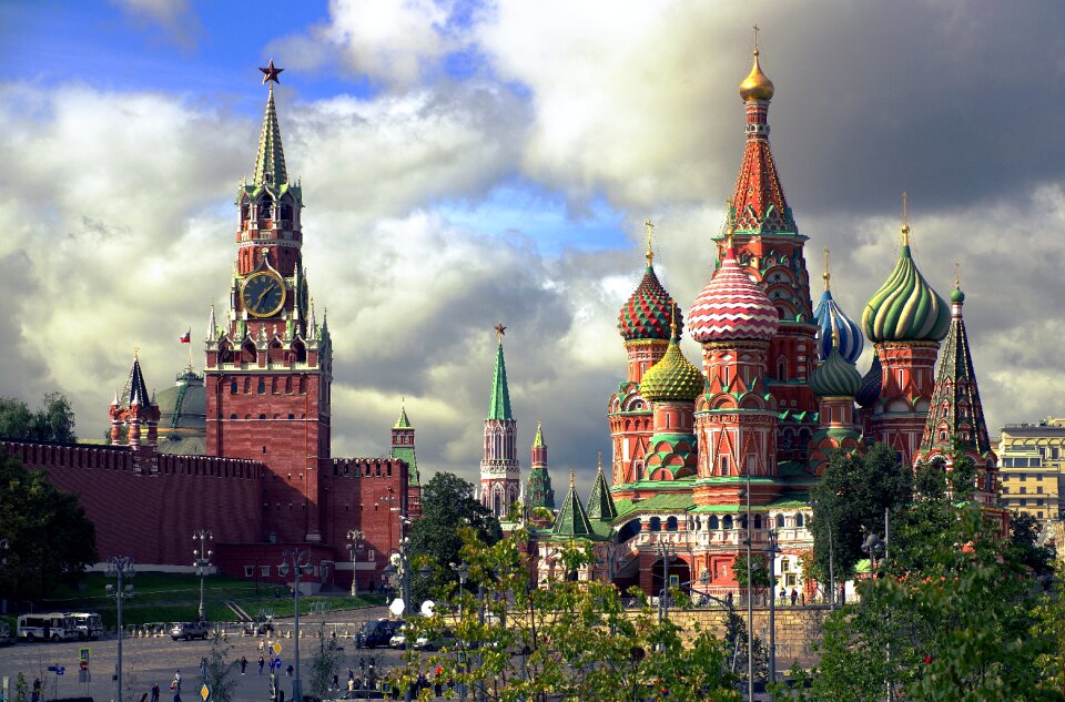 Russia the kremlin clouds