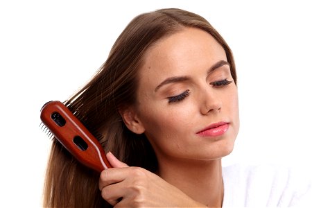 Woman Hairbrush photo