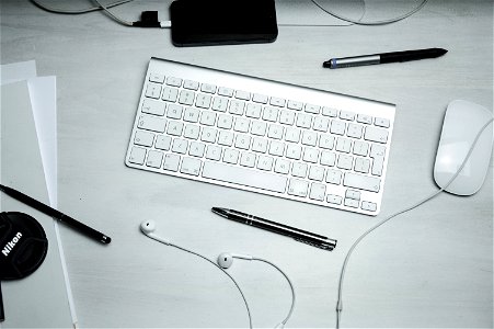 Desk Keyboard Mouse photo
