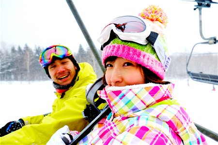 Couple Ski
