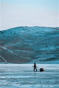 Walking on ice photo