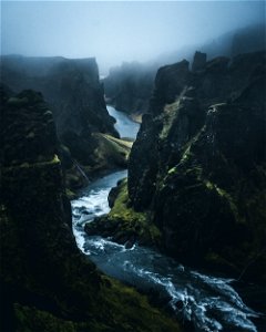 Clouds rolling in at Fjaðrárgljúfur photo