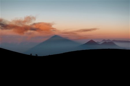 Mountain sunset photo