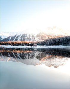 Snow Mountain Reflection photo