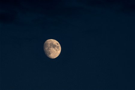 Moon In Blue Sky photo