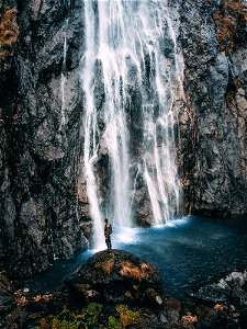 Waterfall rocks photo