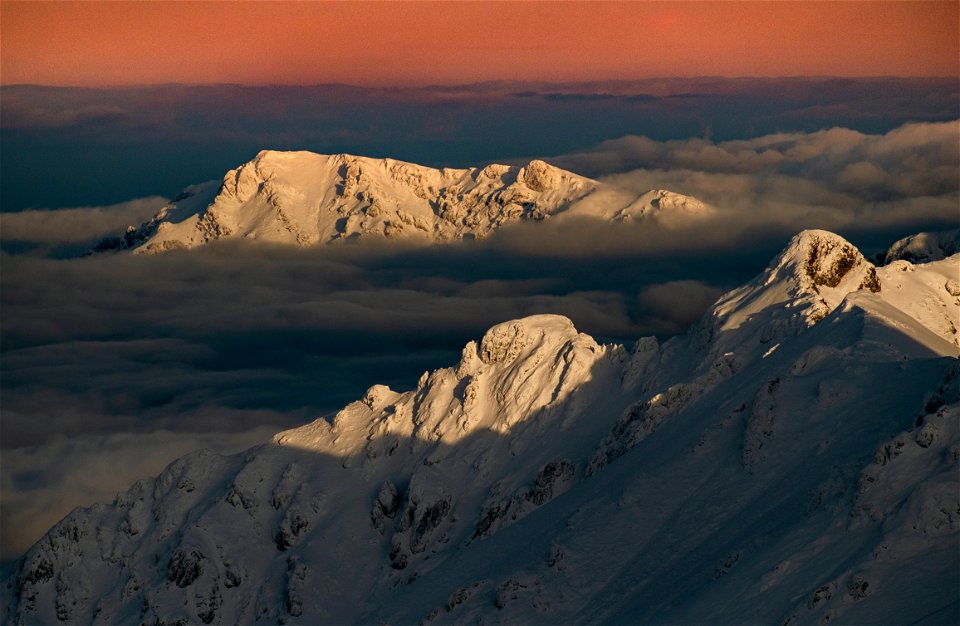 Calm mountains landscape photo