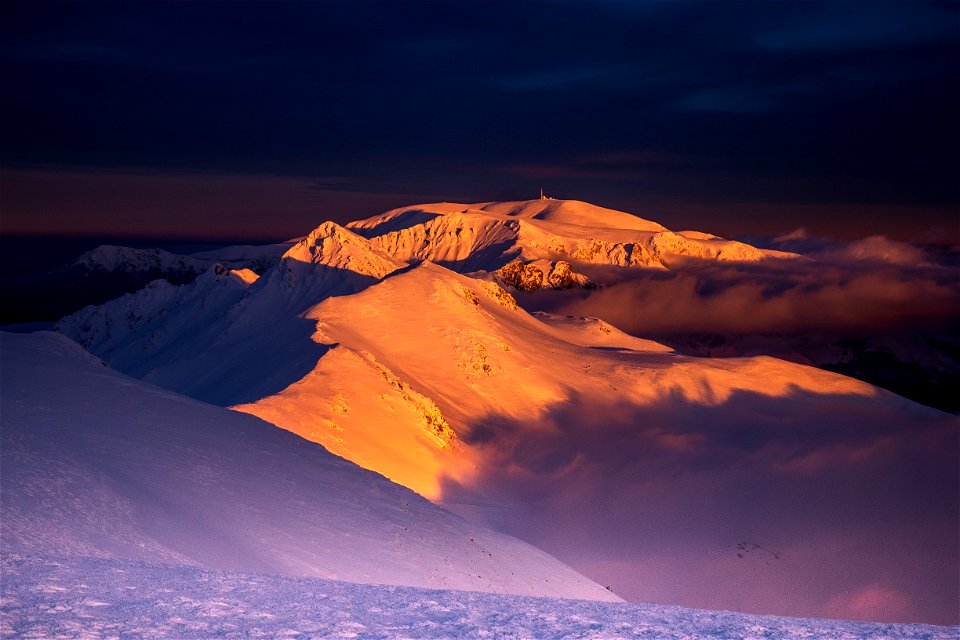 Sun rising over the mountains