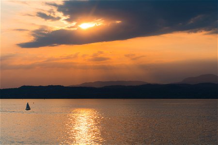 Lake Garda sunset photo