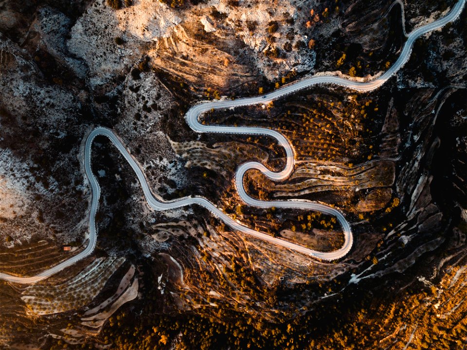Mountain Road Top View