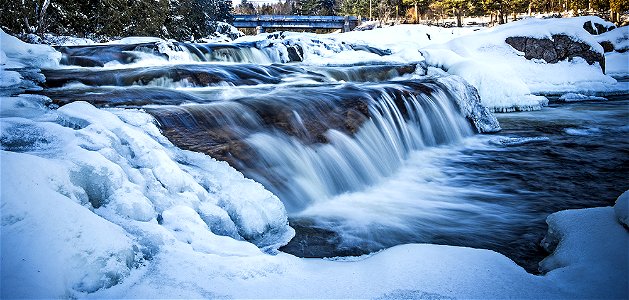 Frozen river photo
