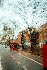 Buses under the rain photo
