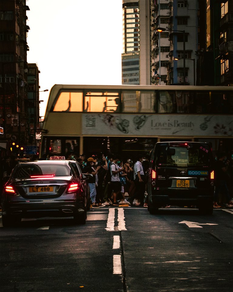 Busy street photo