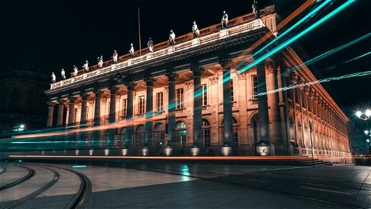 Illuminated building photo