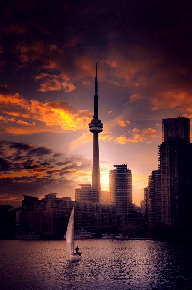 CN Tower At Sunset