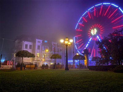 Lighted Ferris Wheel photo