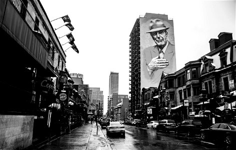 Leonard Cohen Graffiti In Montreal photo