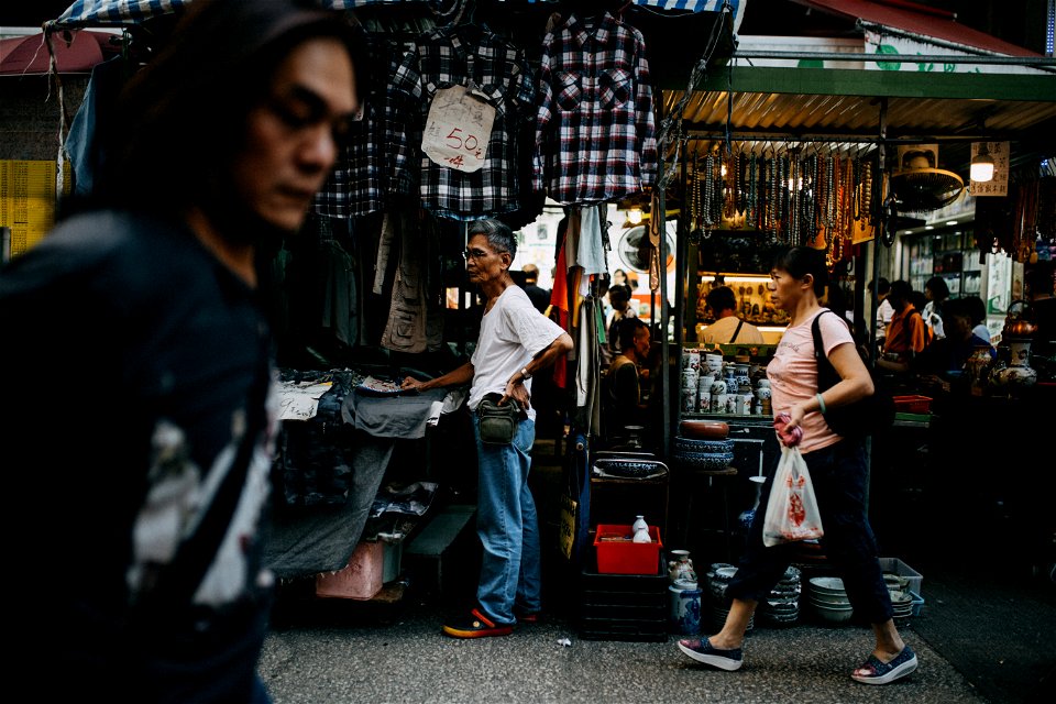 Asian street market photo