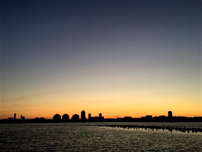 Sunset on the city photo