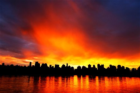 Amazing Sunset On The City photo
