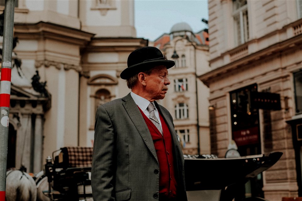 Man With A Melon Hat photo