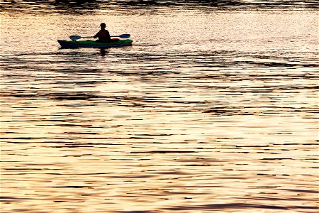 Kayak On Golden River photo