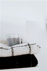 Towels and candles photo