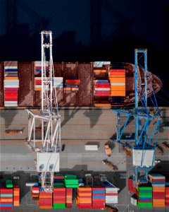 Containers at port