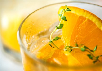 Orange and thyme infused water recipe photo