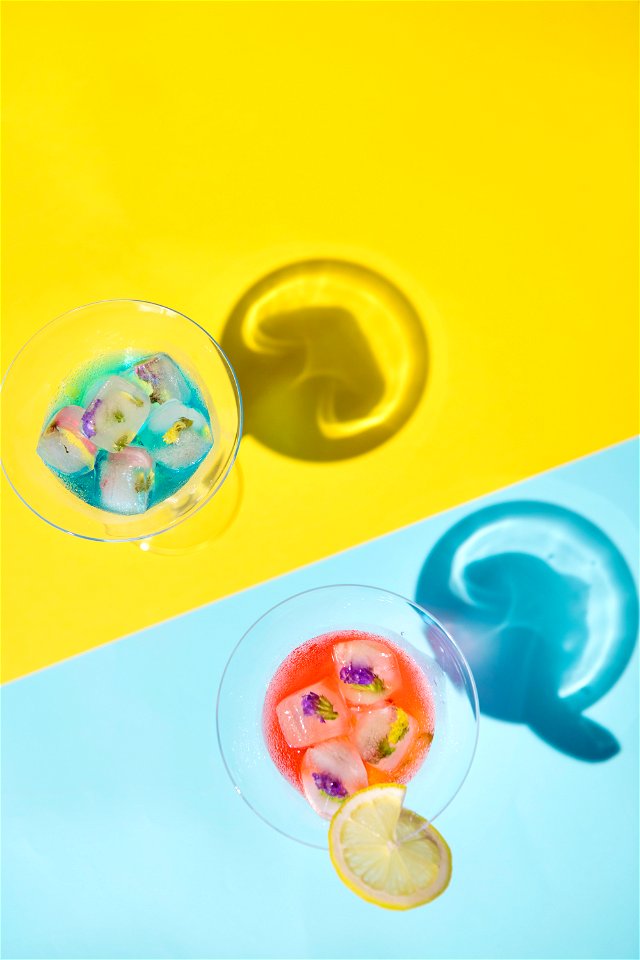 Closeup of decorated cocktail summer drink