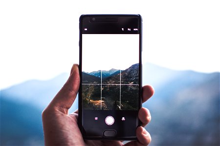 Landscape through an iPhone