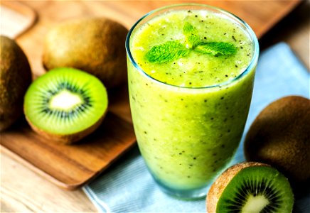 Healthy kiwi smoothie summer recipe photo