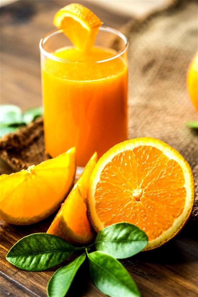 Freshly squeezed organic orange juice photo