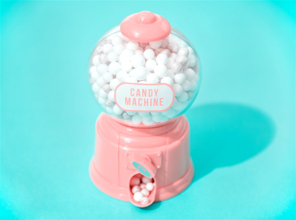 Colorful and bright candy machine