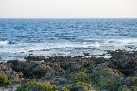 The sea blue day landscape photo