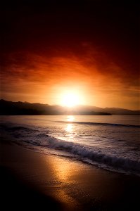Sunset Beach Portrait photo