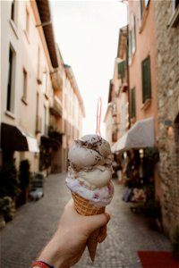 Street and ice cream photo