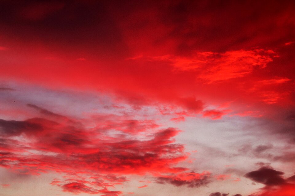 Panorama red clouds