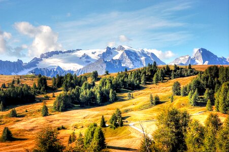 Alpine mountains landscape