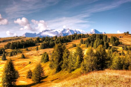 Alpine mountains landscape photo