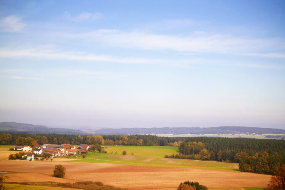Landscape village horizon