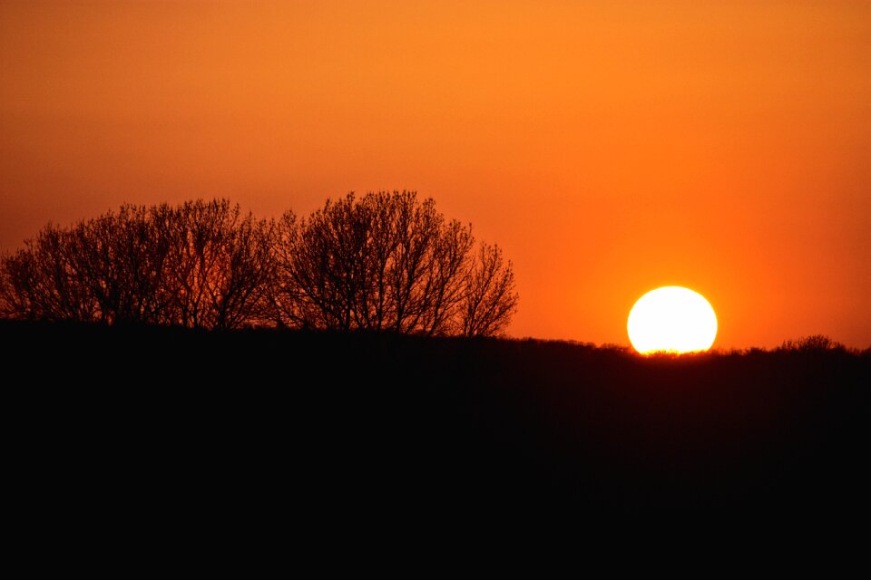 Silhouette sun evening