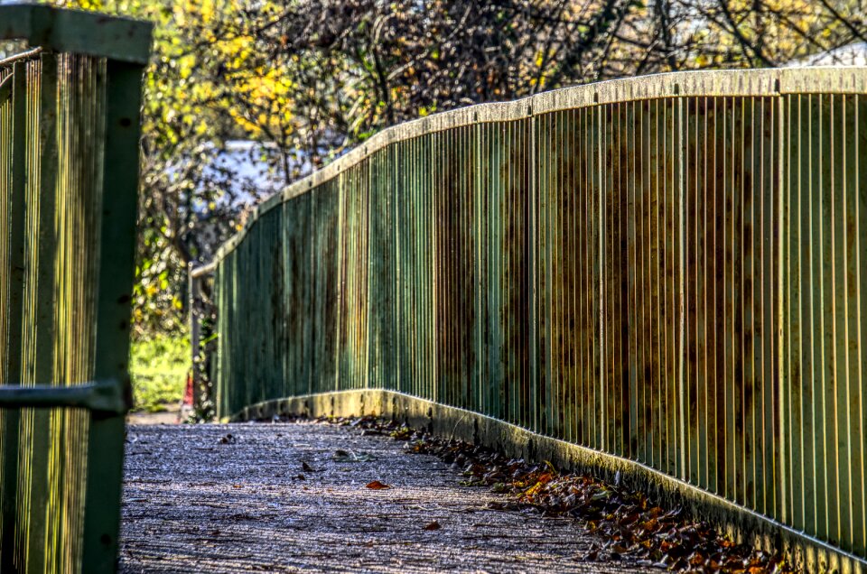 Steel railing green