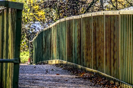 Steel railing green