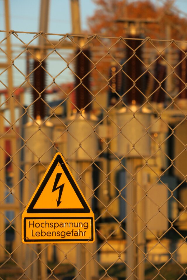 High voltage danger of death caution
