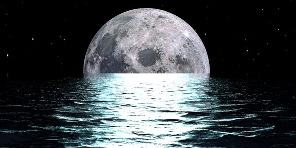 Water night landscape